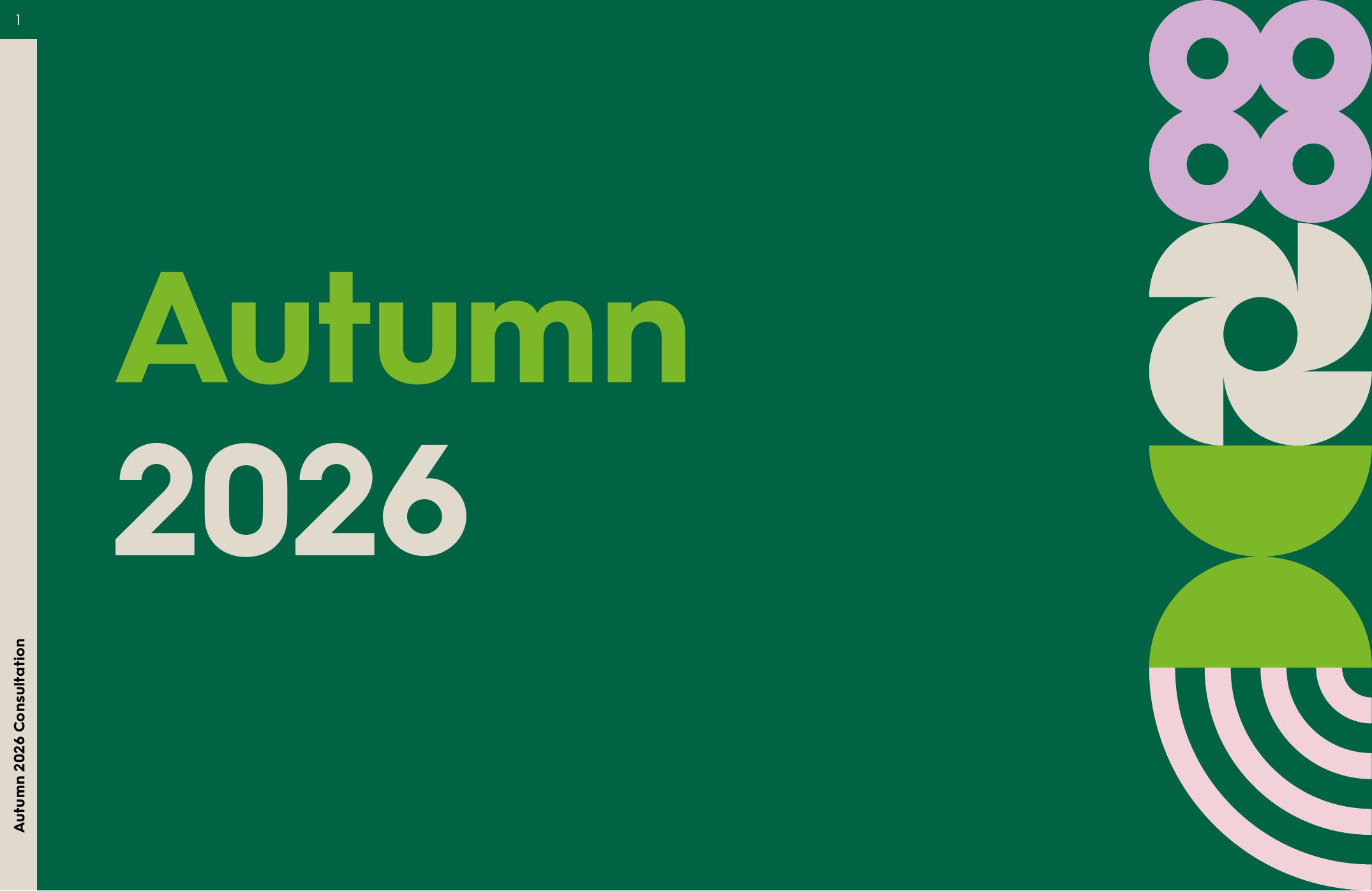 Autumn 2026 consultation document cover